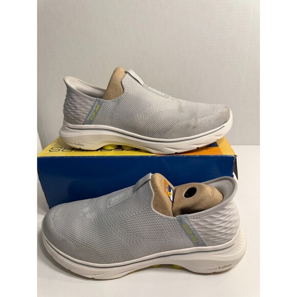 .10180 Skechers Go Walk 7, Grey/White-US 11 Mens - Picture 1 of 5
